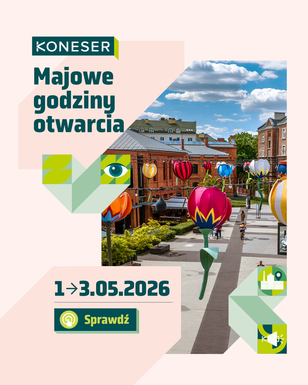 Planujesz majówkę w mieście? 🌞  Zobacz, w jakich godzinach jesteśmy otwarci!  Link znajdziesz w naszym Bio.