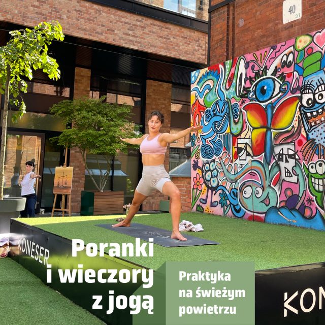 Potrzebujesz chwili dla siebie?  Joga pod Kominem wraca do Konesera! 🧘‍♀️  Czeka na Ciebie Vinyasa - praktyka łącząca ruch i oddech, która wycisza głowę i wzmacnia ciało. Dla każdego, niezależnie od poziomu.  Przynieś matę i dołącz do nas! Czekają na Ciebie upominki od @4szpaki + voucher na kawę za 1 zł do @losteria.pl (ilość ograniczona).  📍 Plac Konesera | Pod Kominem
🗓️ 3, 10, 17, 24.06 | 19:00
🗓️ 6, 13, 20, 27.06 | 10:30
👩‍🏫 Zajęcia prowadzą: Aneta Syroka i Karolina Bruchnicka
🎟️ Wstęp wolny  #koneser #joga #vinyasa #zajęciajogi #warszawa